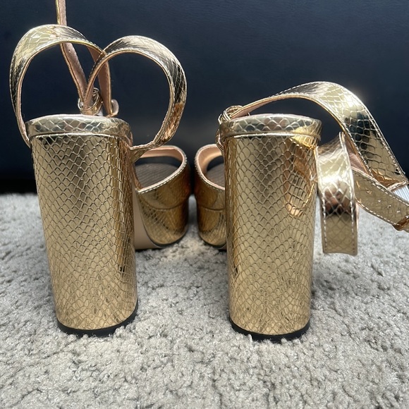 Gold Platform Heels - Picture 2 of 3
